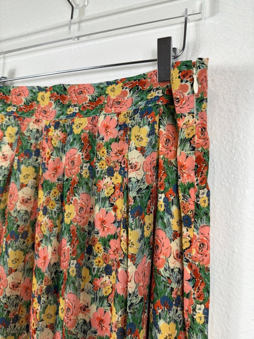 NWT Sézane Alicia Skirt Jardin Pastel Floral Print FR 46 /US 14 High Waist - Picture 12 of 16